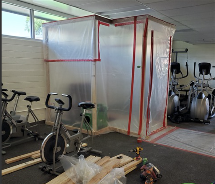 Local gym during restoration and remediation phase